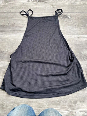 Buff Bunny Black Mesh Crop Top Size Small